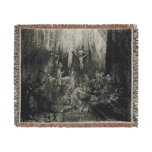 The Three Crosses — Rembrandt Tapestry Blanket