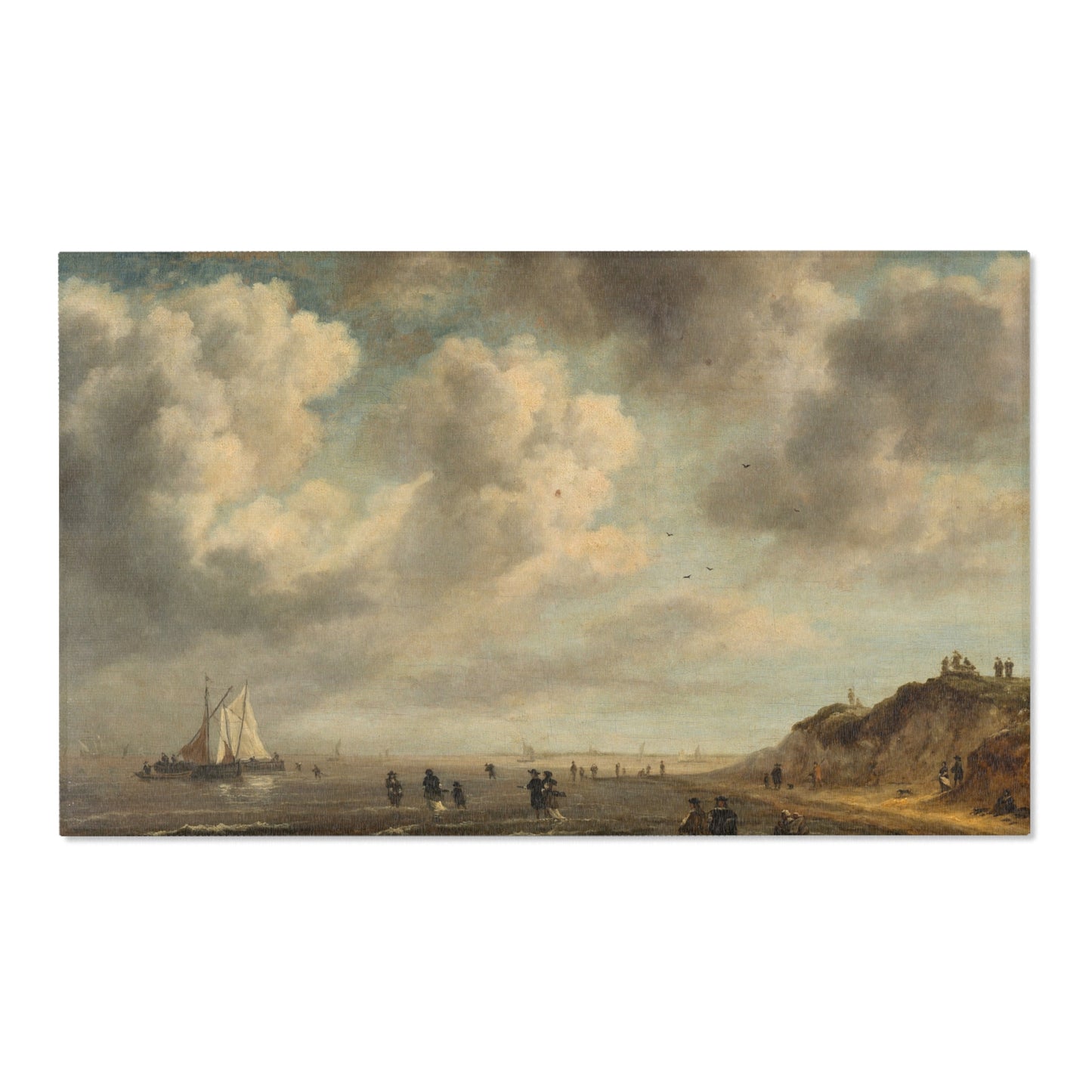 Naar Jacob van Ruisdael - Beach View - 154 - Mauritshuis | Area Rug