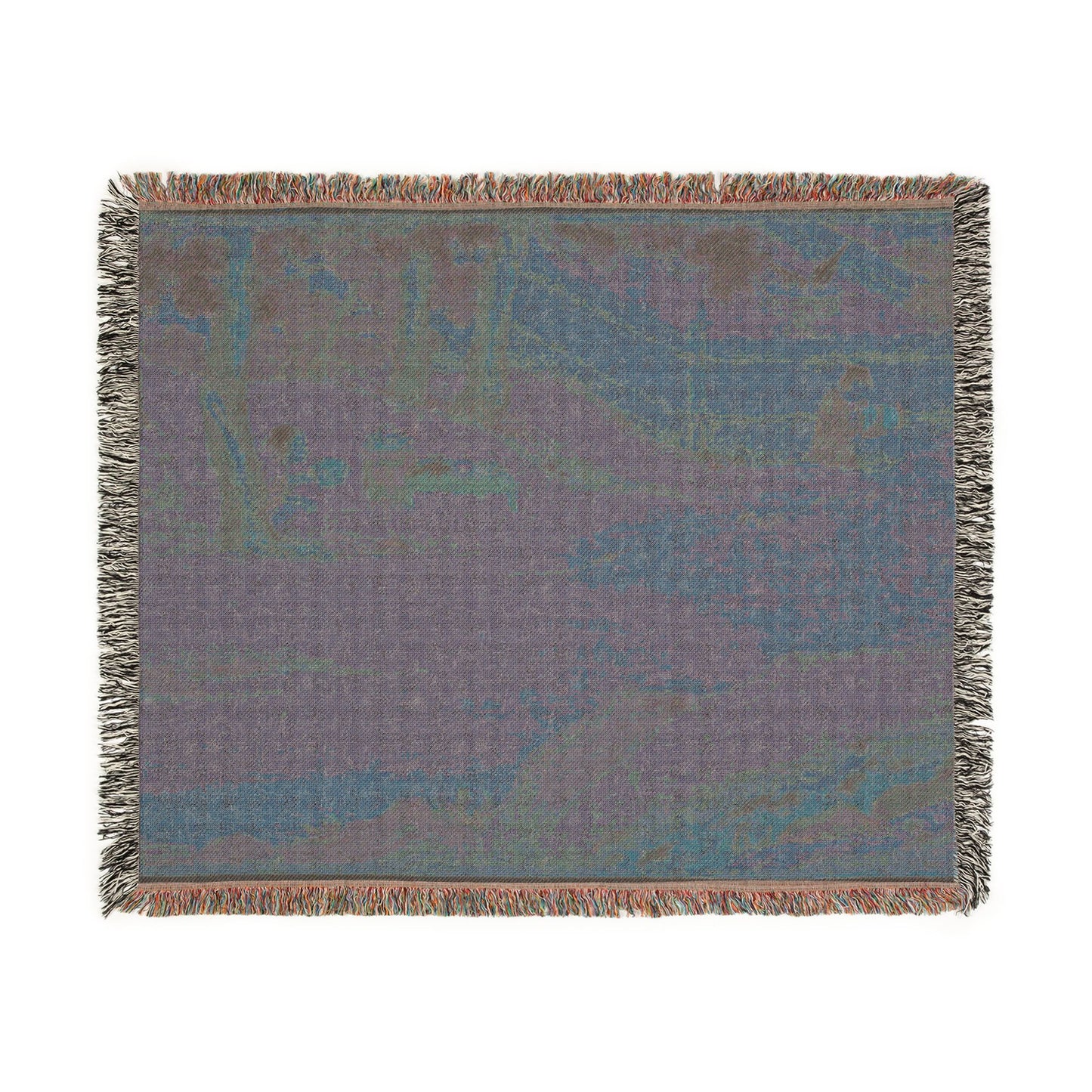 081_zhao-mengfu-writing-the-heart-sutra-in-excha | Woven Tapestry Blanket