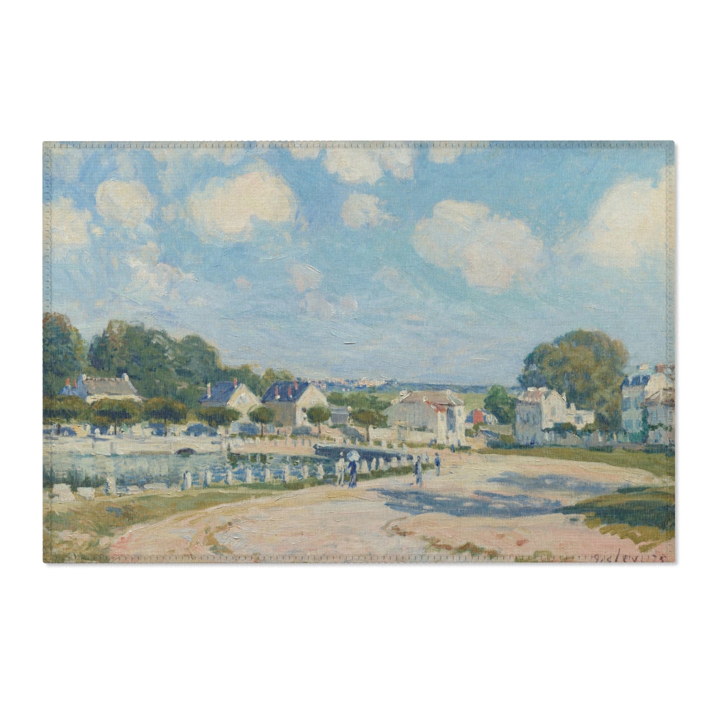 Alfred Sisley - Watering Place at Marly | Area Rug