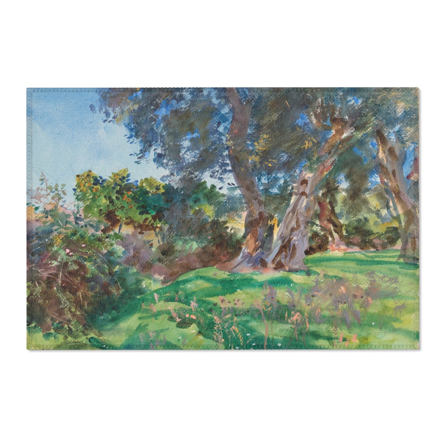 John Singer Sargent - Olive Trees, Corfu | Area Rug