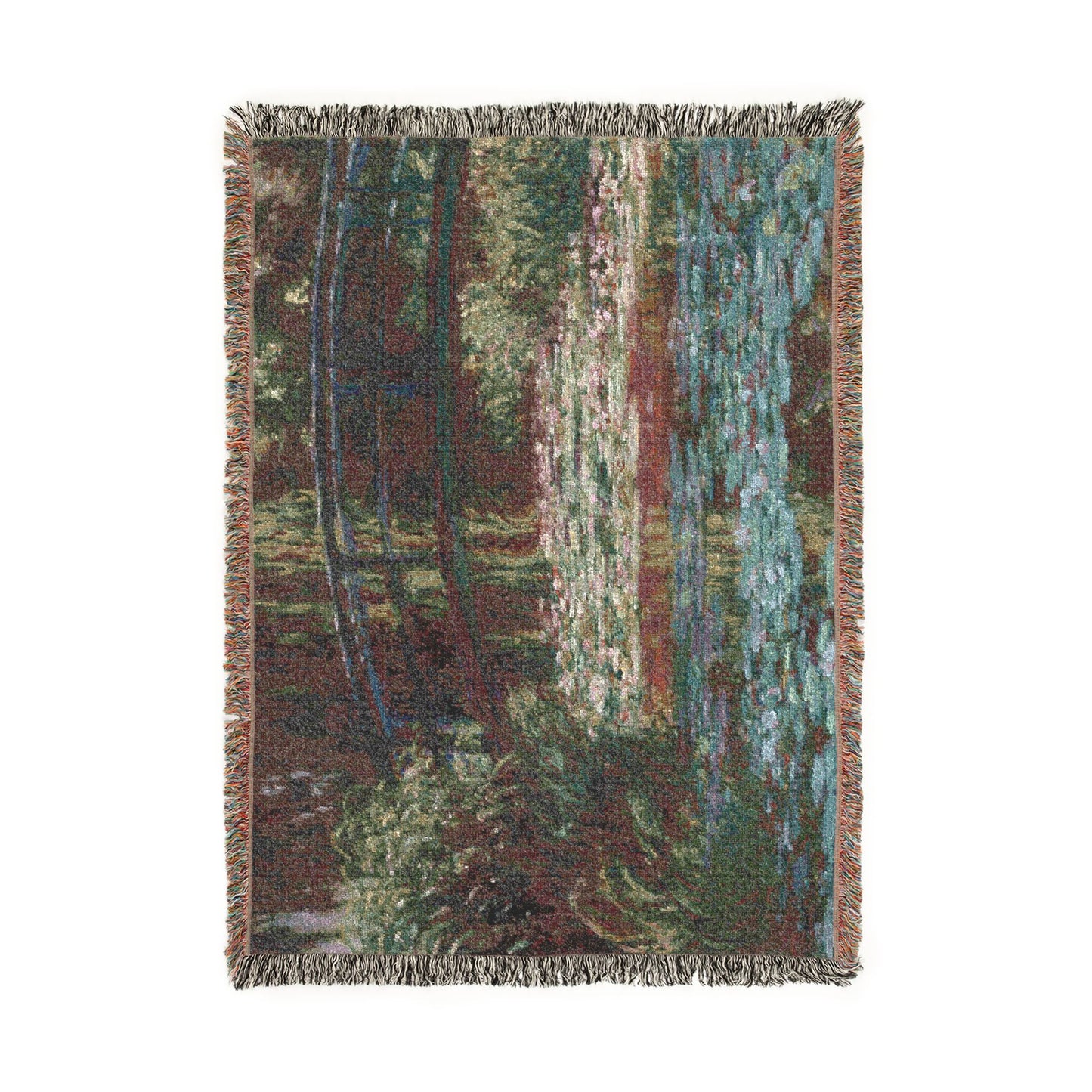 Claude Monet - Water Lily Pond | Woven Tapestry Blanket