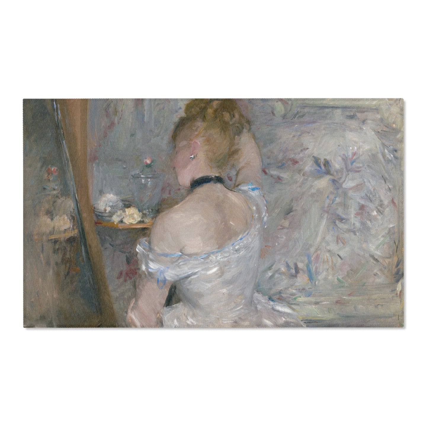 Berthe Morisot - Woman at Her Toilette | Area Rug