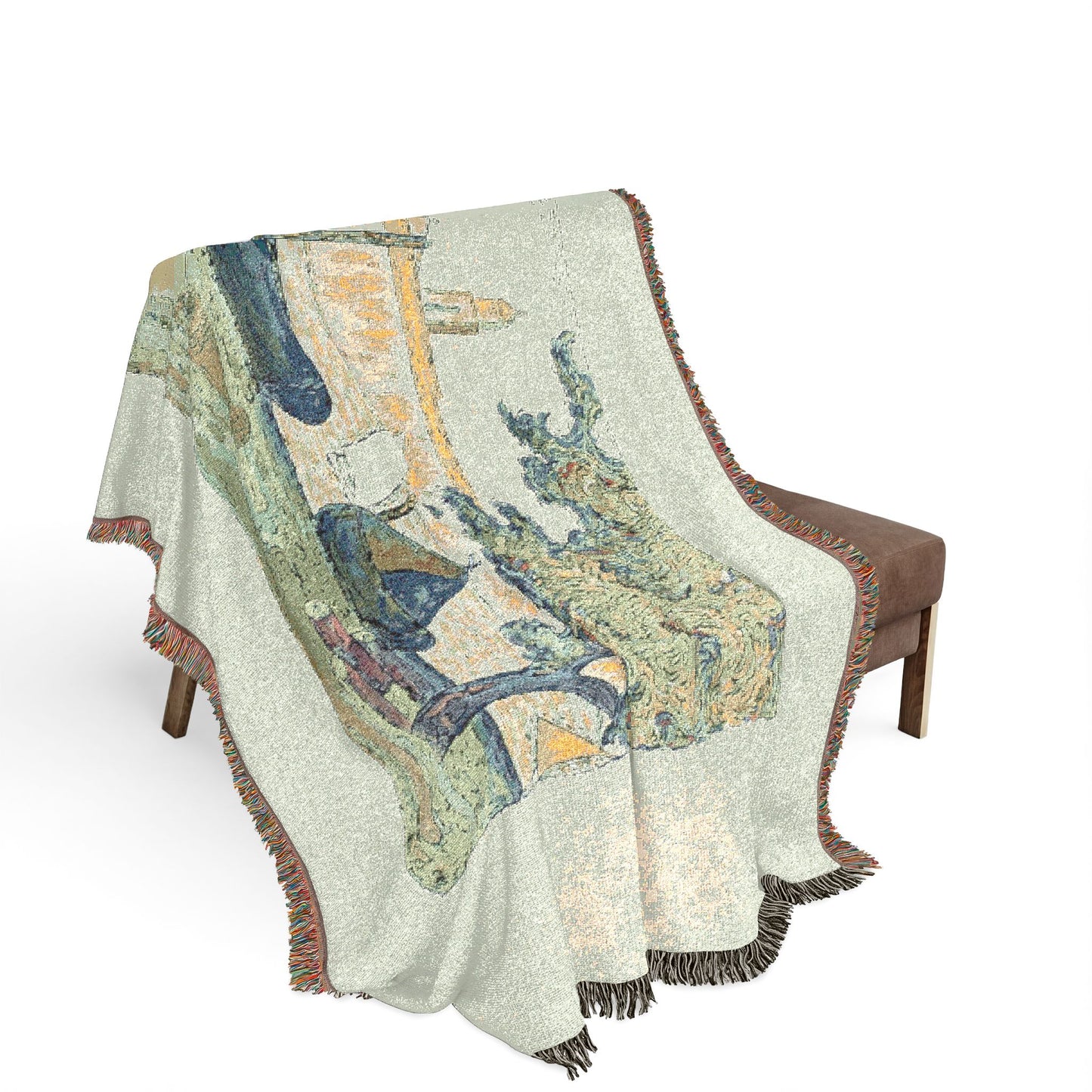Paul Signac - The Port of St. Tropez II, from the seventh album of L'Estampe originale | Woven Tapestry Blanket