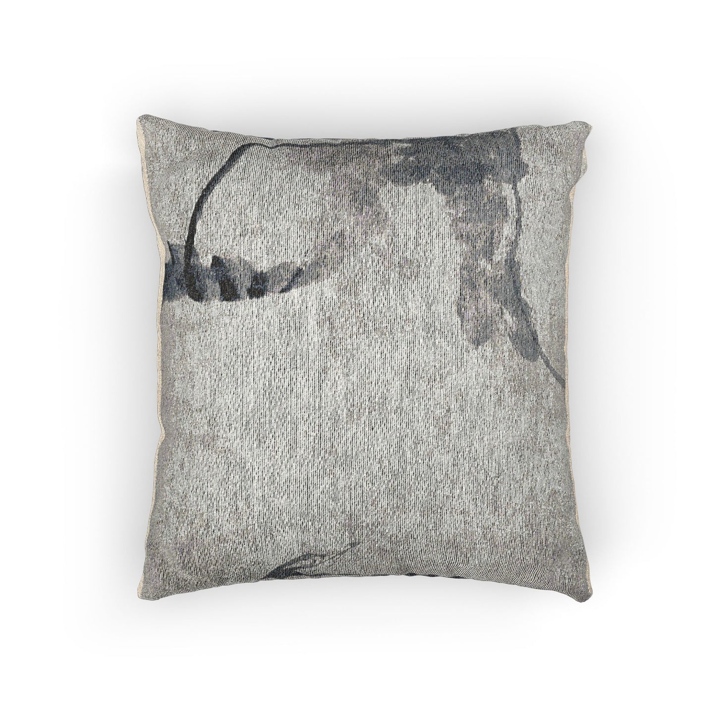 Lotus and Waterfowl Woven Pillow