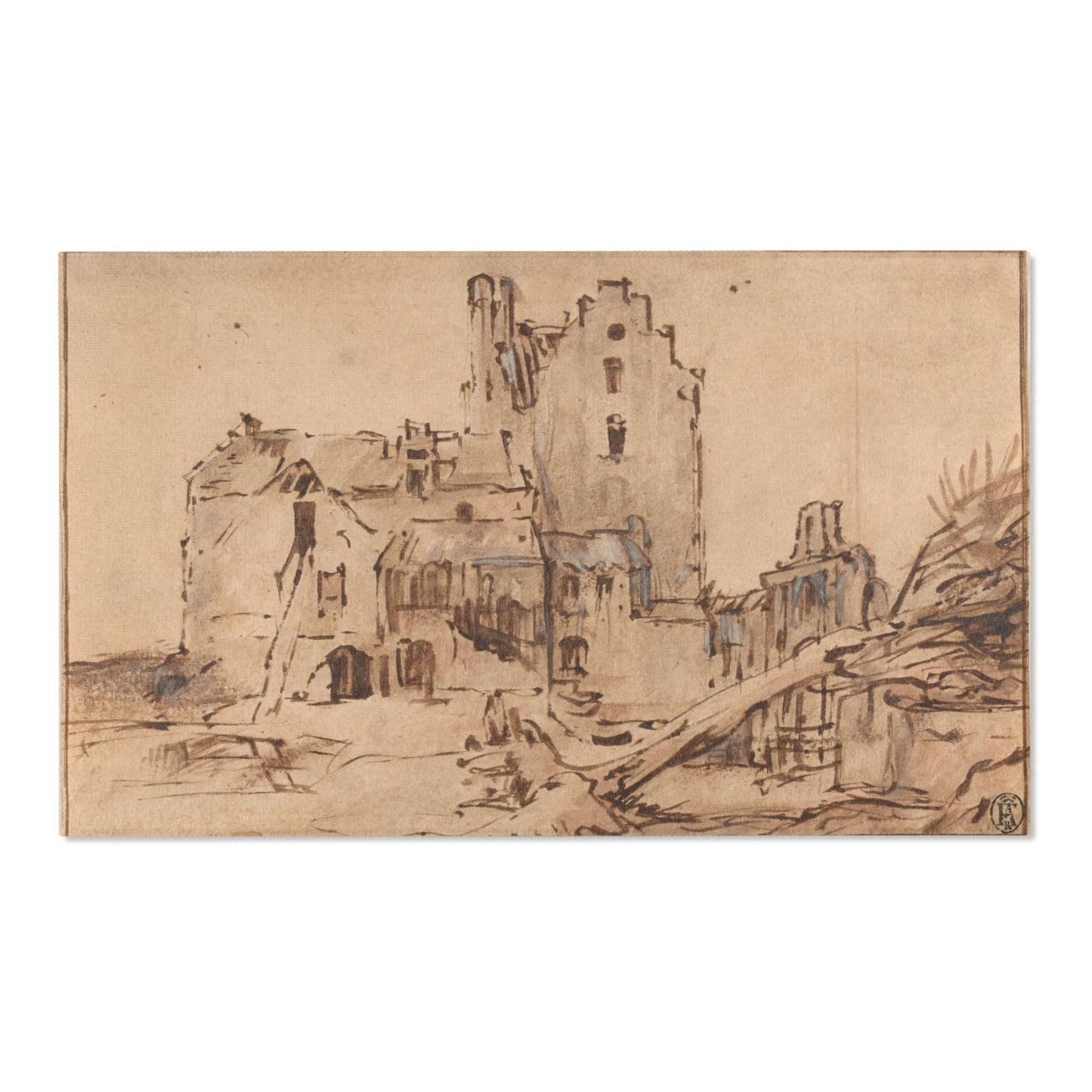 Rembrandt van Rijn - Kostverloren Castle in Decay | Area Rug