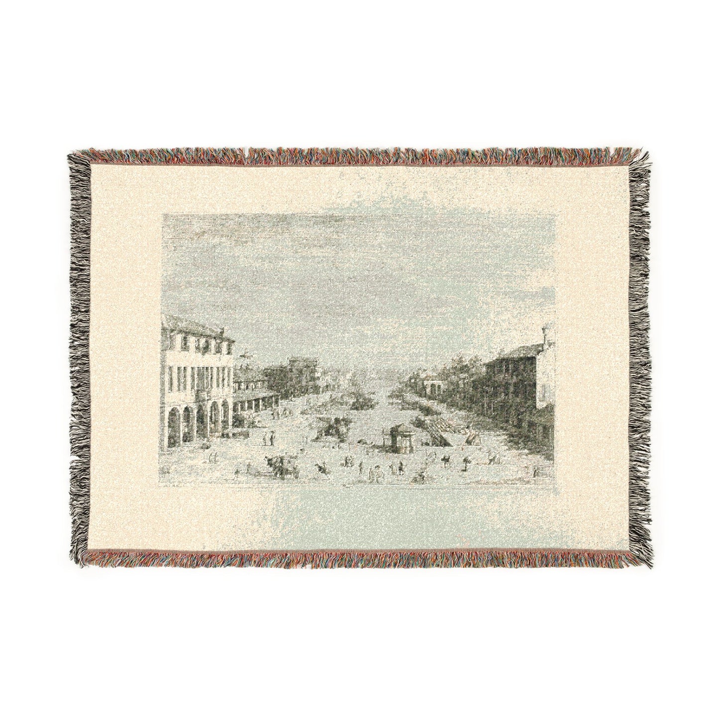 Canaletto - Mestre, from Vedute | Woven Tapestry Blanket