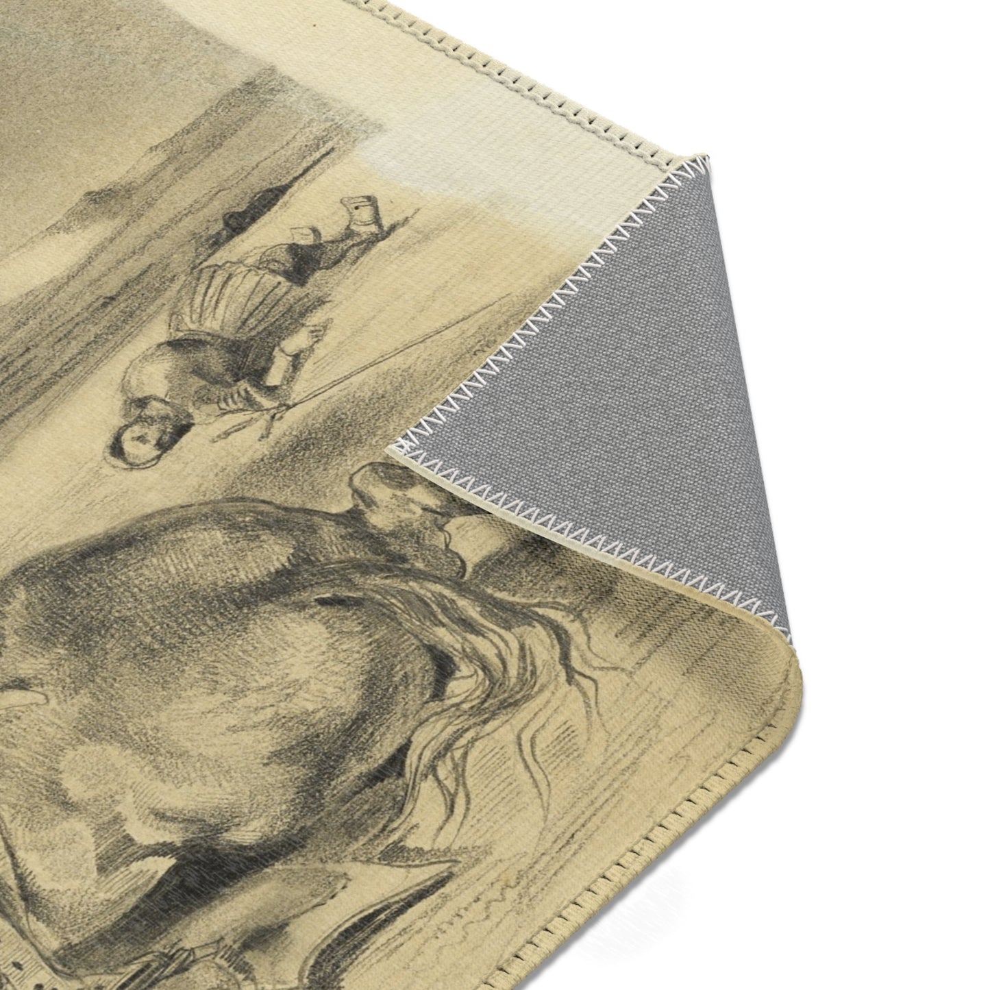 Eugène Delacroix - Fallen Horse and Dead Knight | Area Rug