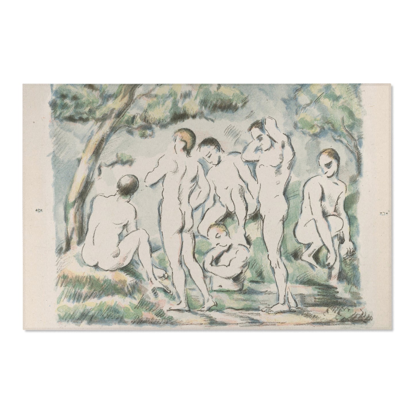 Paul Cezanne - Small Bathers | Area Rug