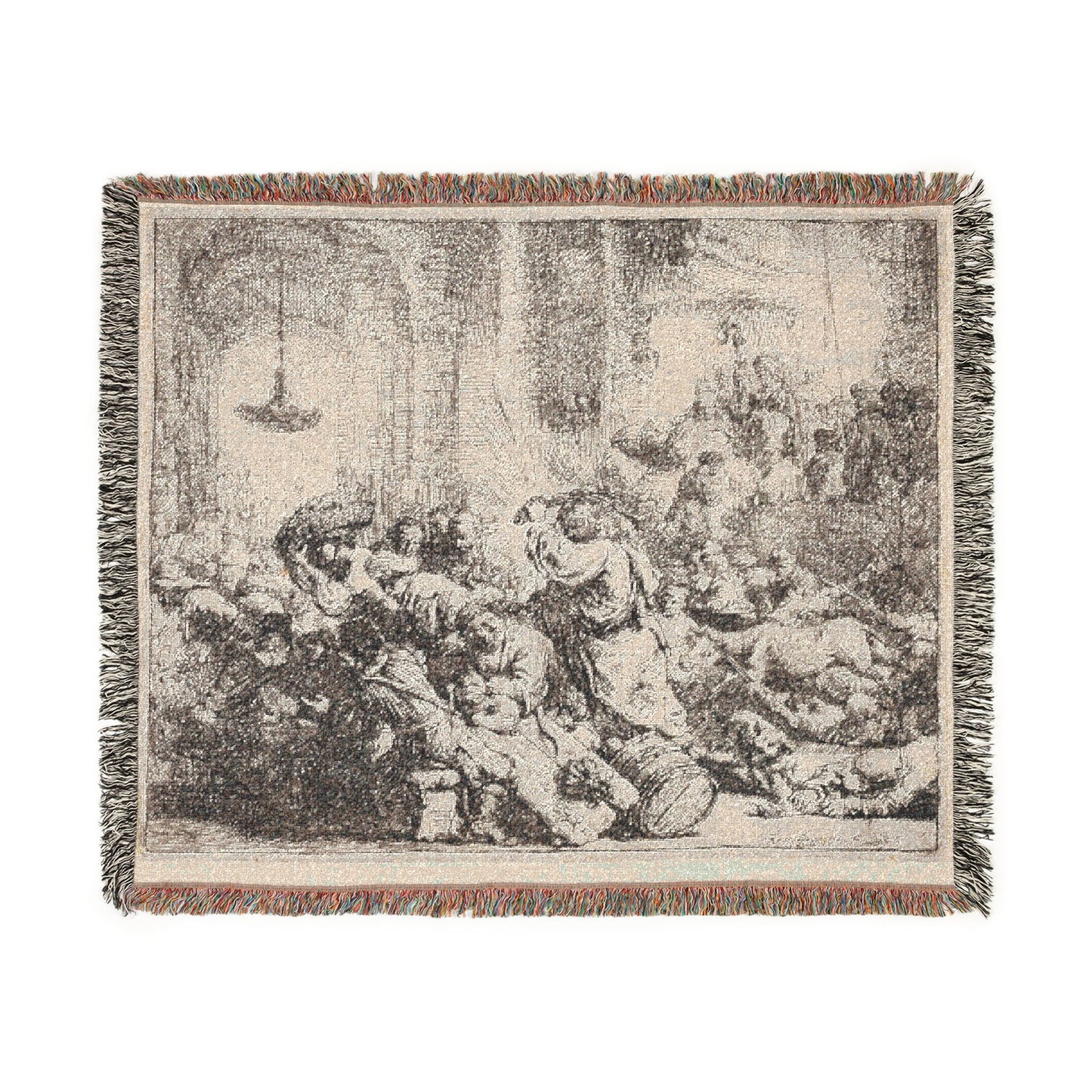 Rembrandt van Rijn - Christ Driving the Money Changers from the Temple | Woven Tapestry Blanket
