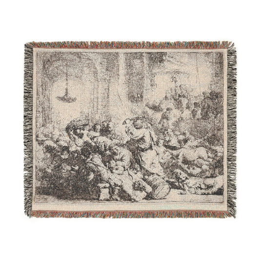Christ Driving the Money Changers — Rembrandt Tapestry Blanket