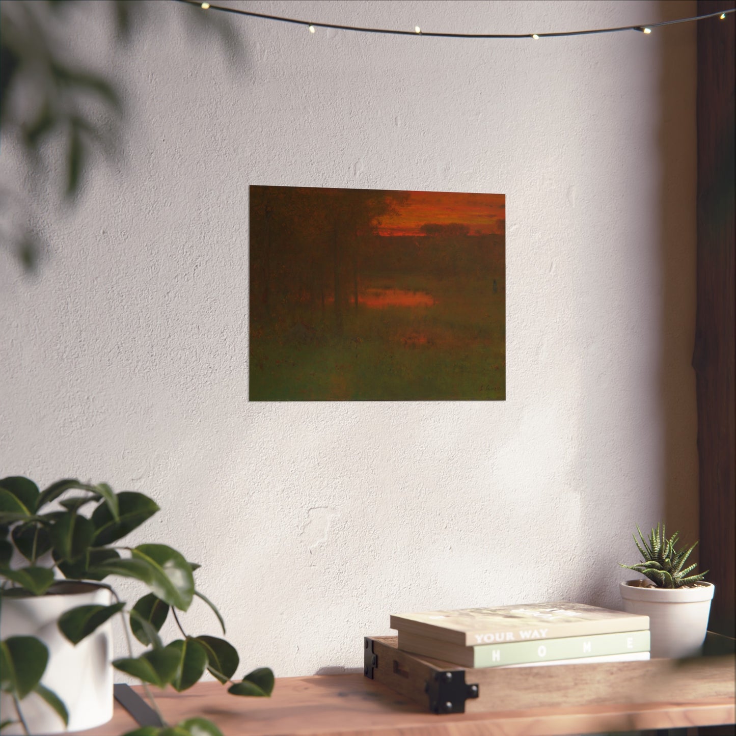 George Inness - Landscape, Sunset | Fine Art Poster
