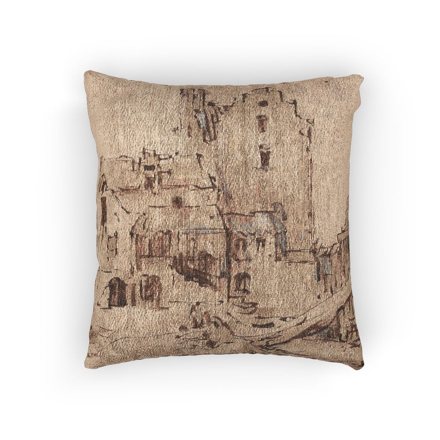 Rembrandt van Rijn - Kostverloren Castle in Decay | Woven Pillow