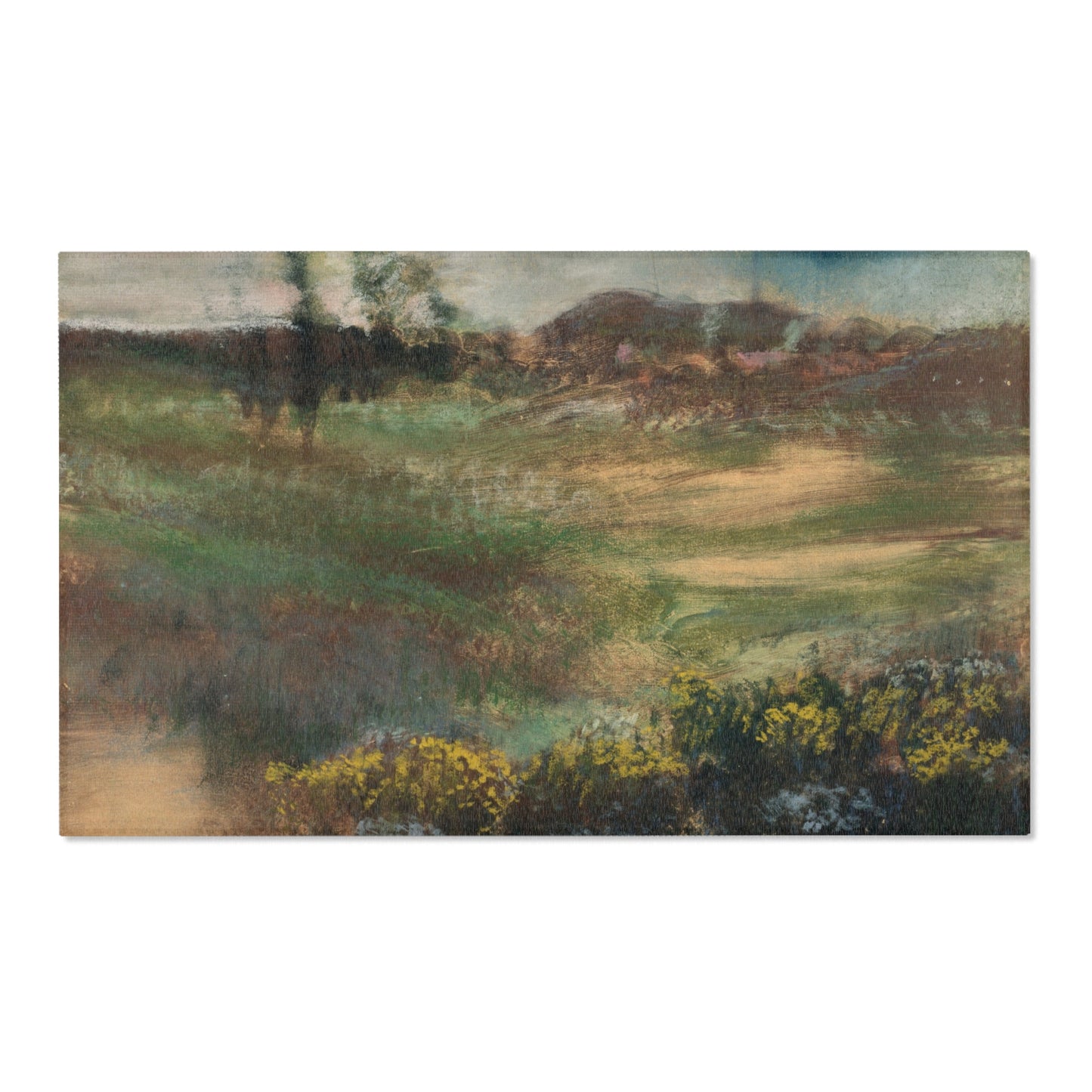 Hilaire Germain Edgar Degas - Landscape with Smokestacks | Area Rug