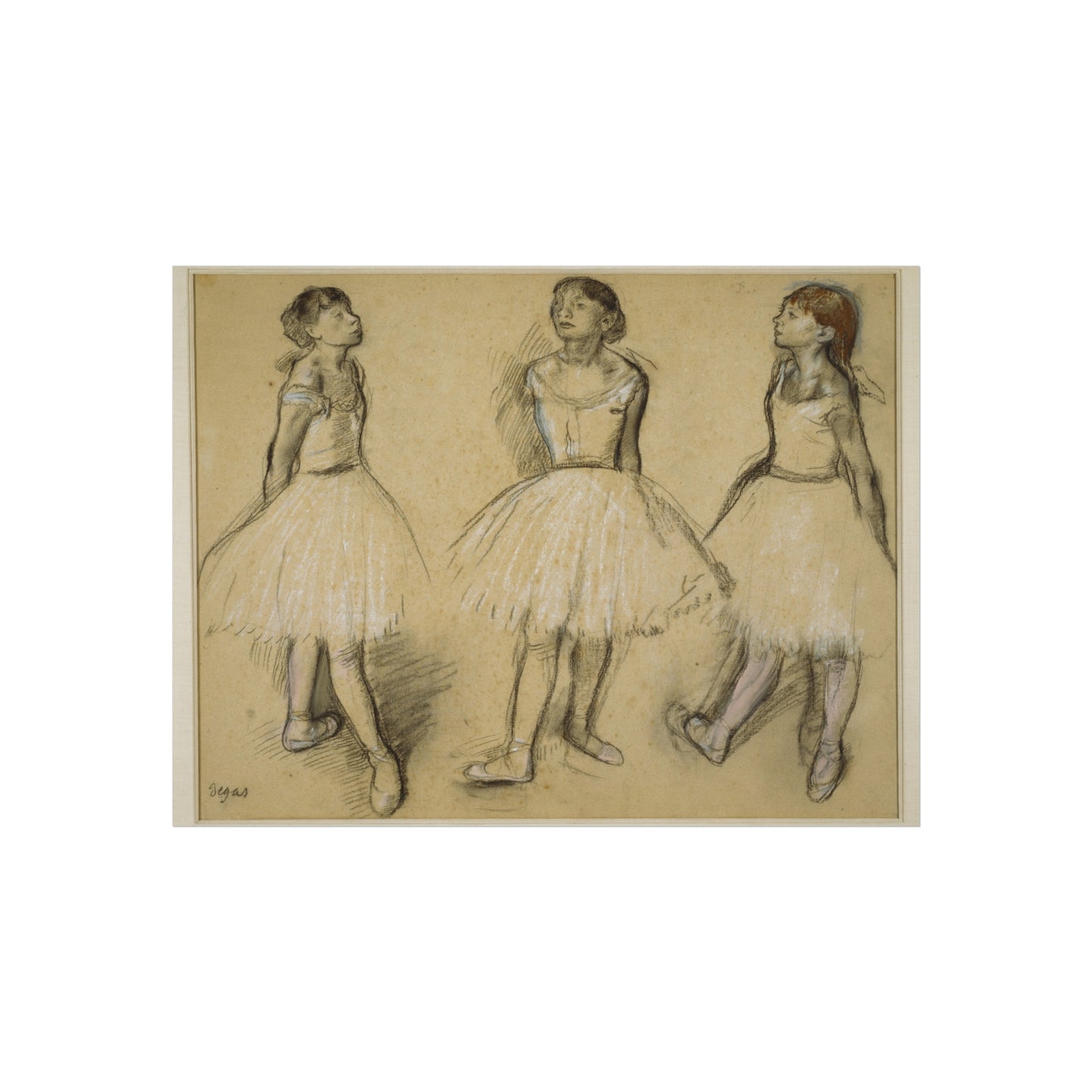 Hilaire Germain Edgar Degas - Three Studies of a Dancer in Fourth Position | Fine Art Poster