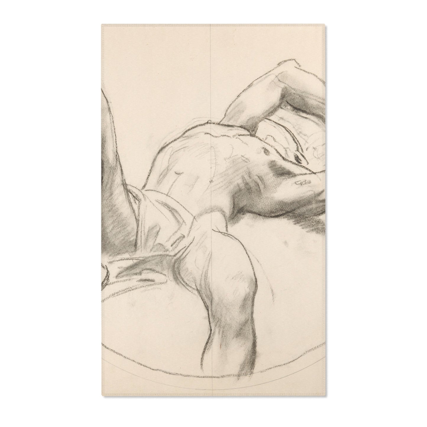 John Singer Sargent - Bound Man (recto); Sketch of Bound Man (verso) | Area Rug