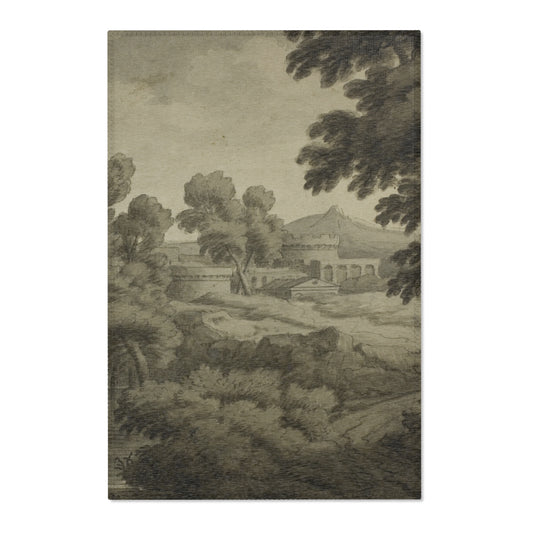 Italianate Landscape (school of Poussin) Area Rug