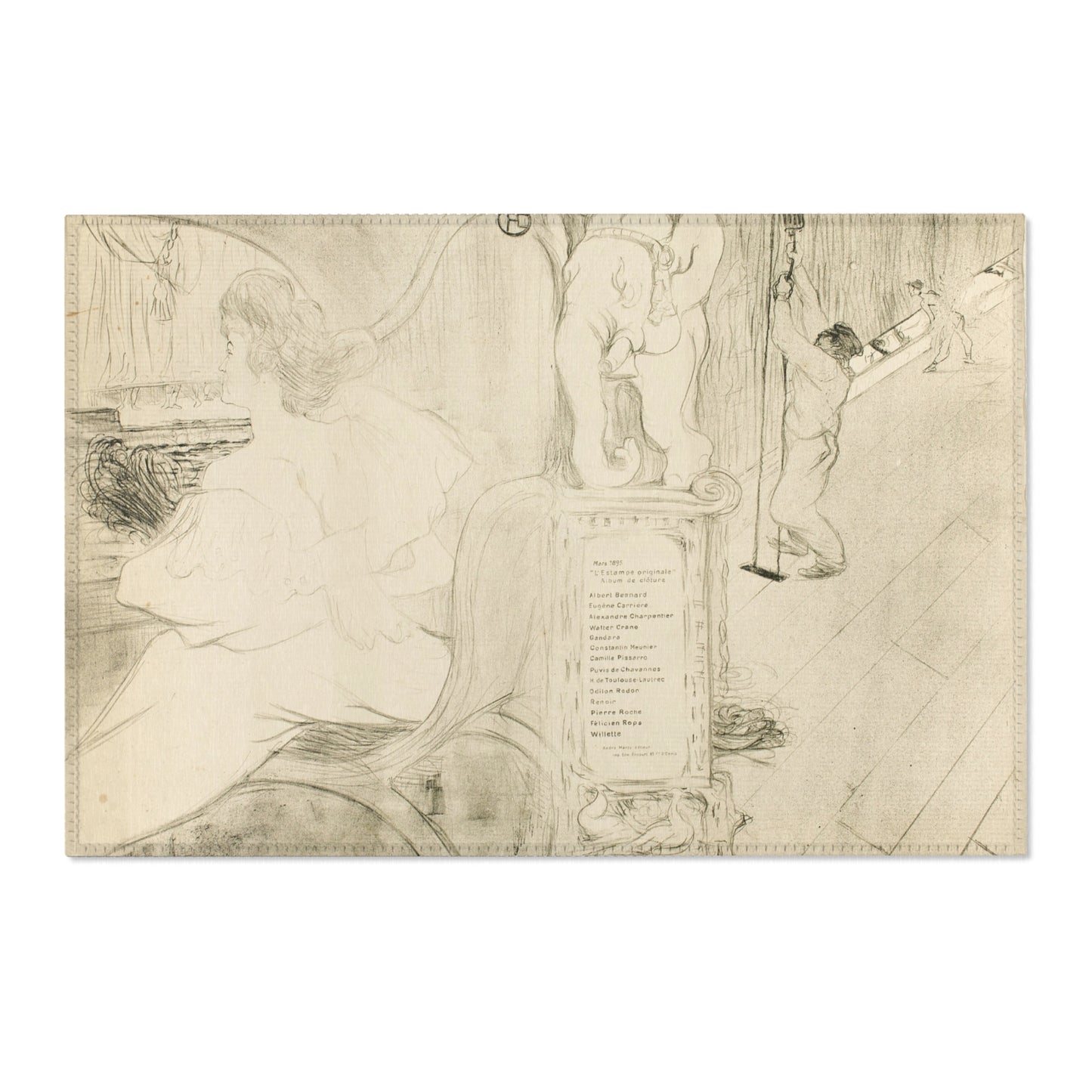 Henri de Toulouse-Lautrec - Cover for L'Estampe originale | Area Rug