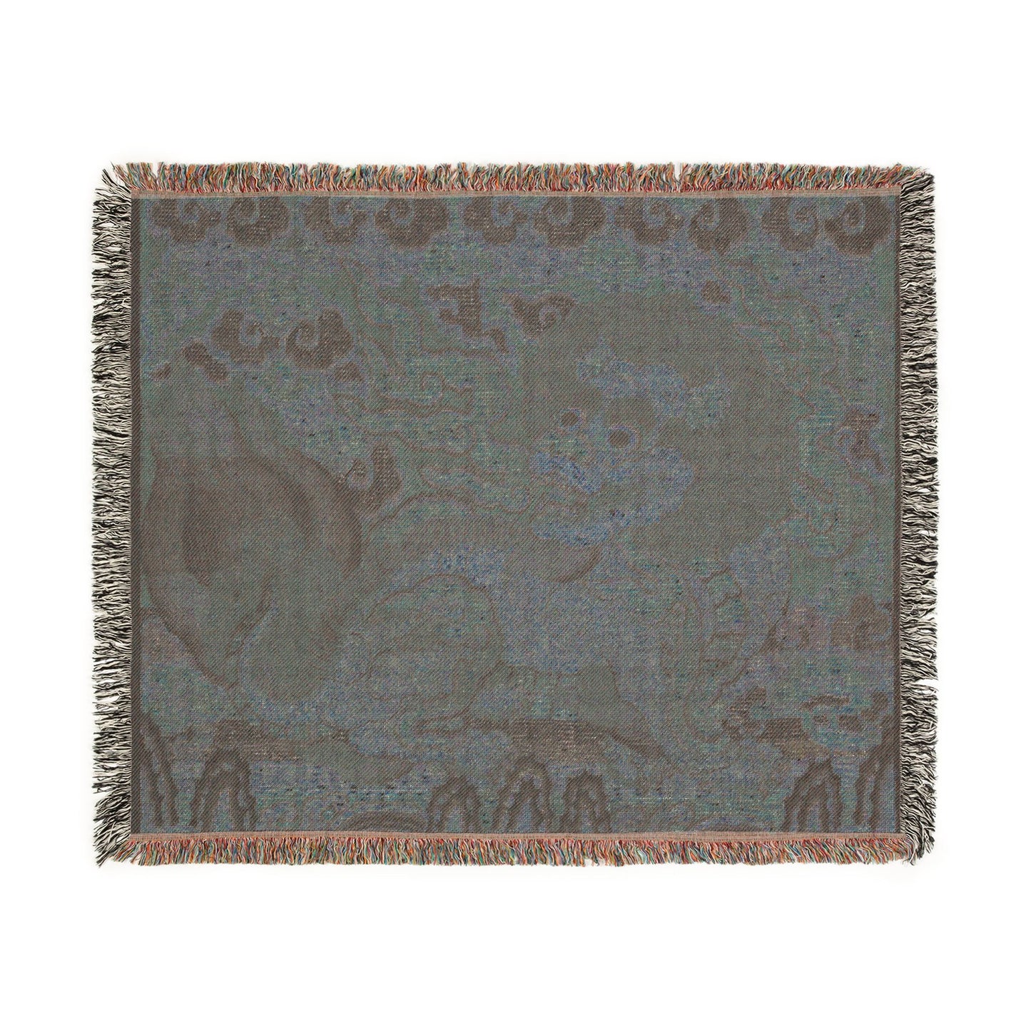 152_rank-badge-with-lion-ming | Woven Tapestry Blanket