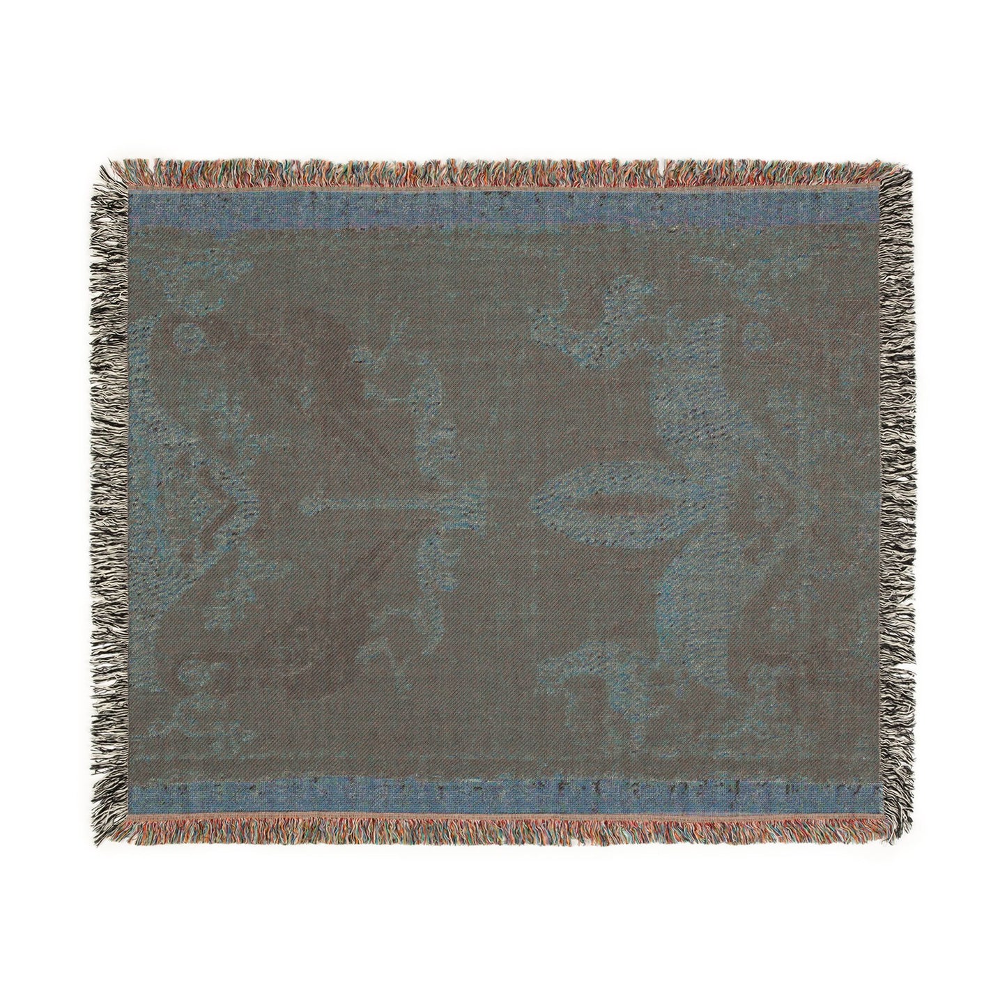 Palmettes and Birds from a Tunic or Curtain Woven Throw Blanket