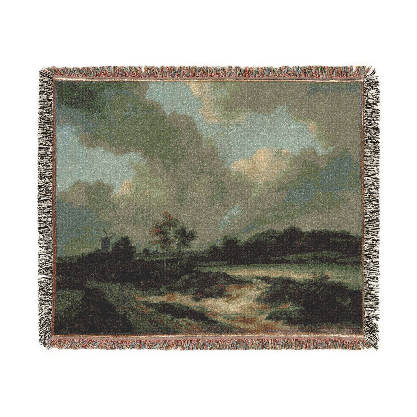 Jacob van Ruisdael - Grainfields | Woven Tapestry Blanket