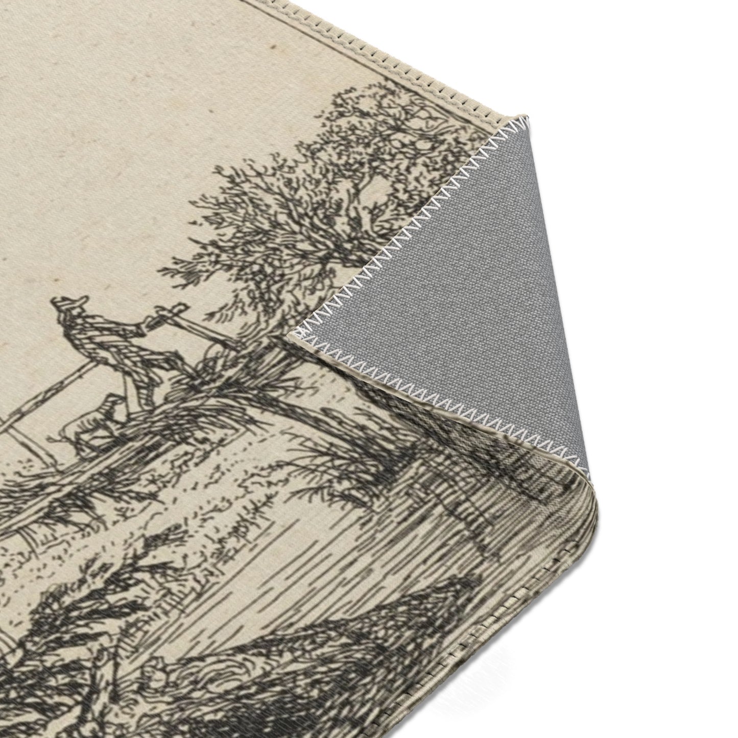 Jacob van Ruisdael - The Little Bridge | Area Rug