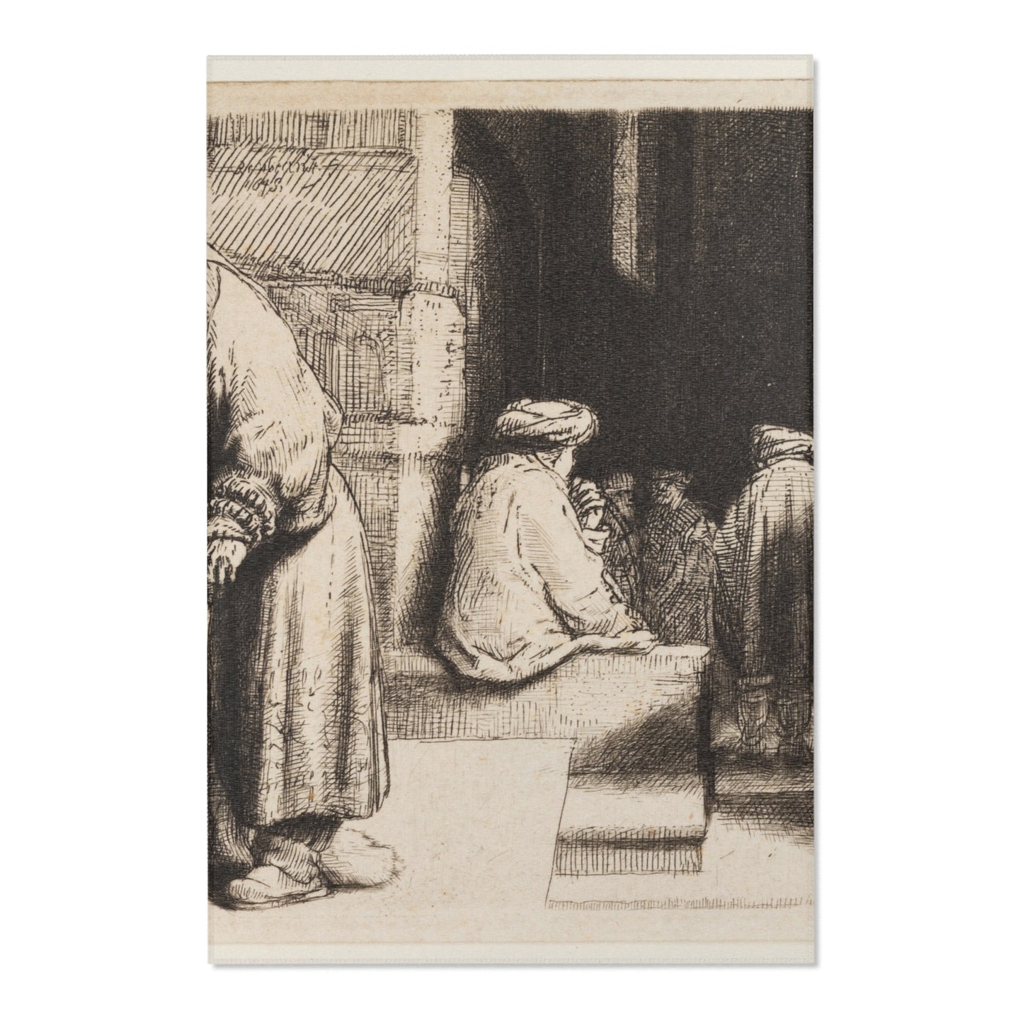 Rembrandt van Rijn - Jews in the Synagogue | Area Rug
