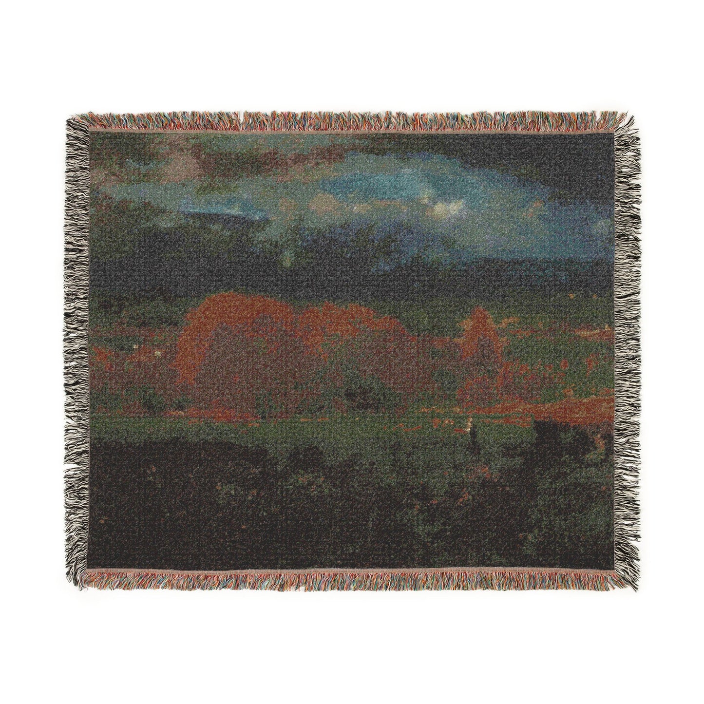 George Inness - Sunlit Valley | Woven Tapestry Blanket