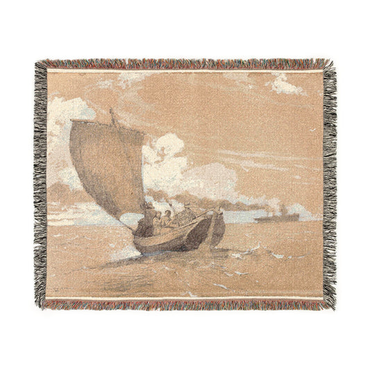 Fishing off Scarborough — Homer Tapestry Blanket