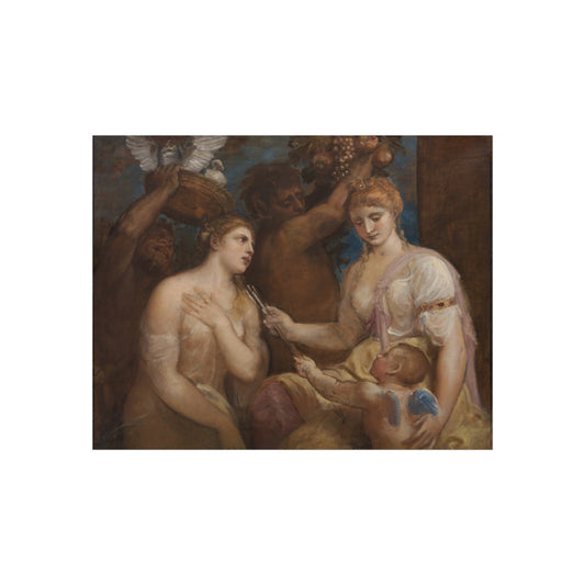 Allegory of Venus and Cupid (imitator of Titian) Fine Art Poster