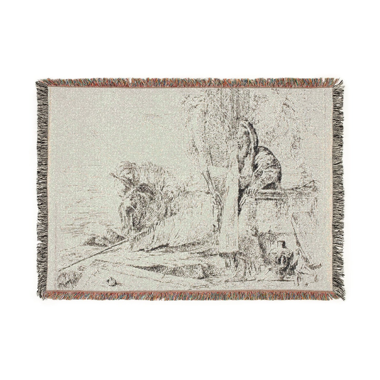 Giovanni Battista Tiepolo - Standing Philosopher and Two Other Figures, from Capricci | Woven Tapestry Blanket