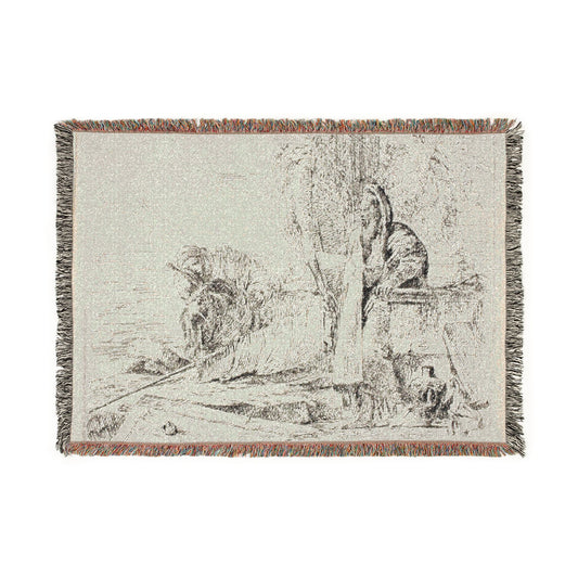 Standing Philosopher — Tiepolo Tapestry Blanket