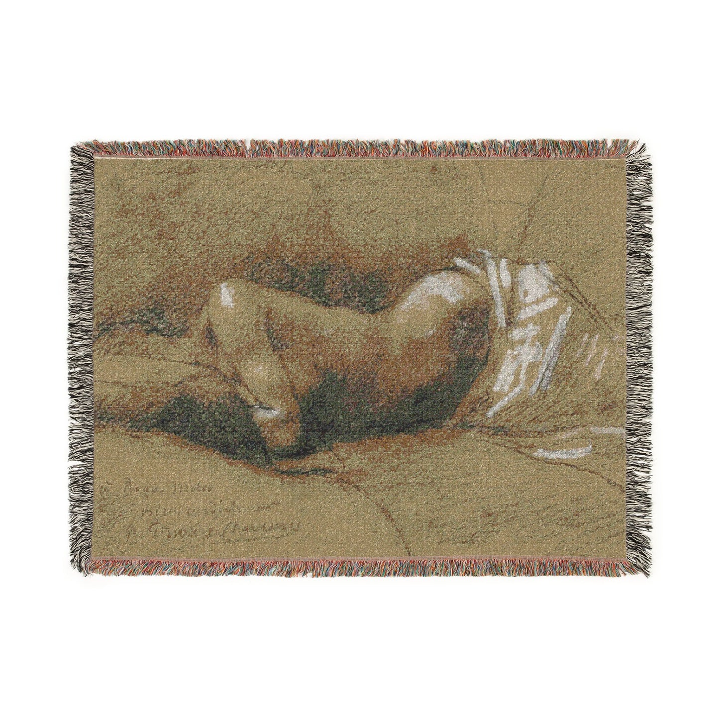 Pierre Puvis de Chavannes - Study of a Sleeping Woman | Woven Tapestry Blanket
