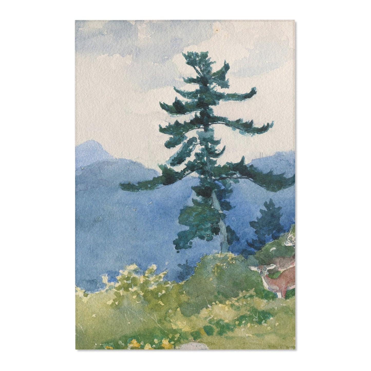 Winslow Homer - North Woods Club, Adirondacks (The Interrupted Tete-a-Tete) | Area Rug
