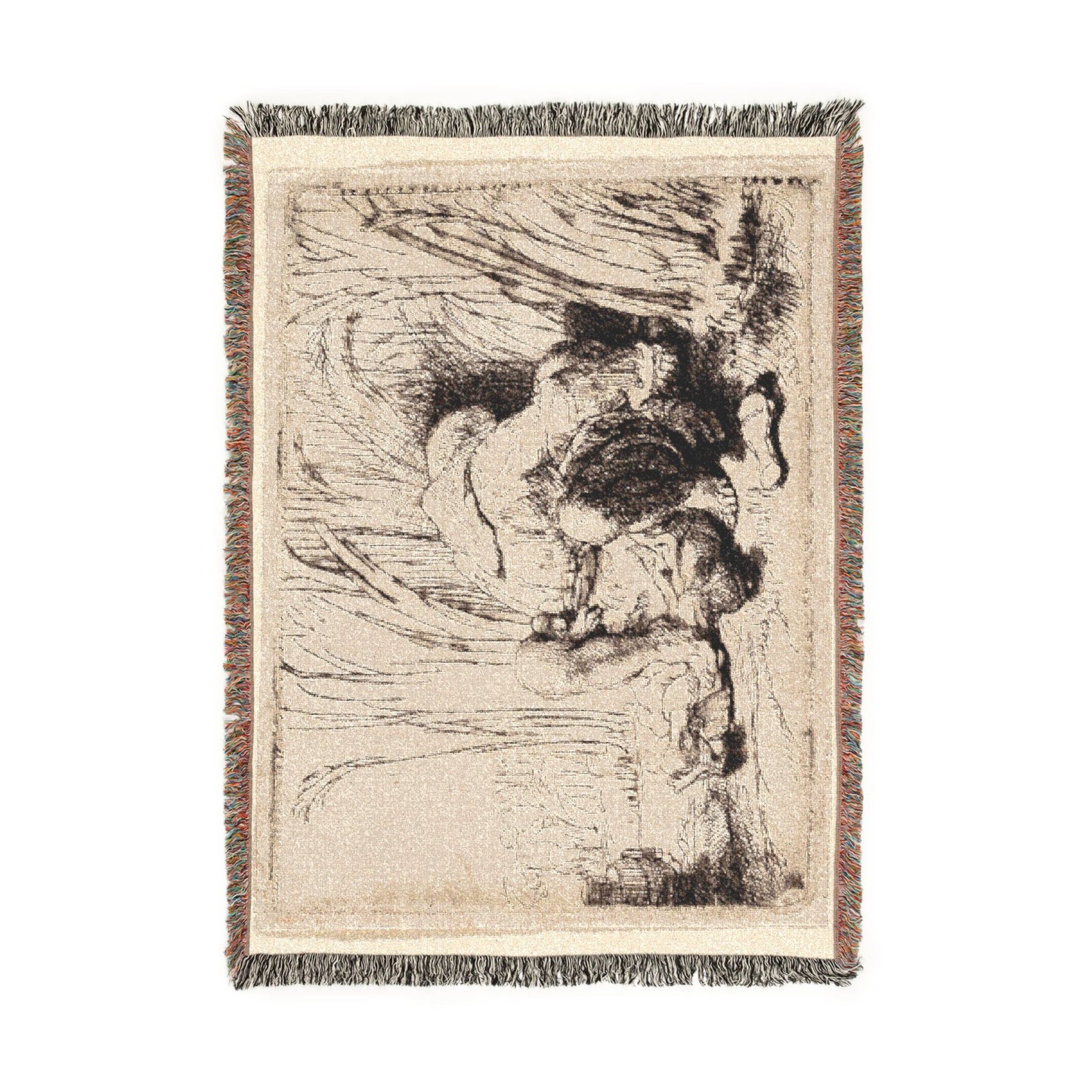Rembrandt van Rijn - The Monk in the Cornfield | Woven Tapestry Blanket