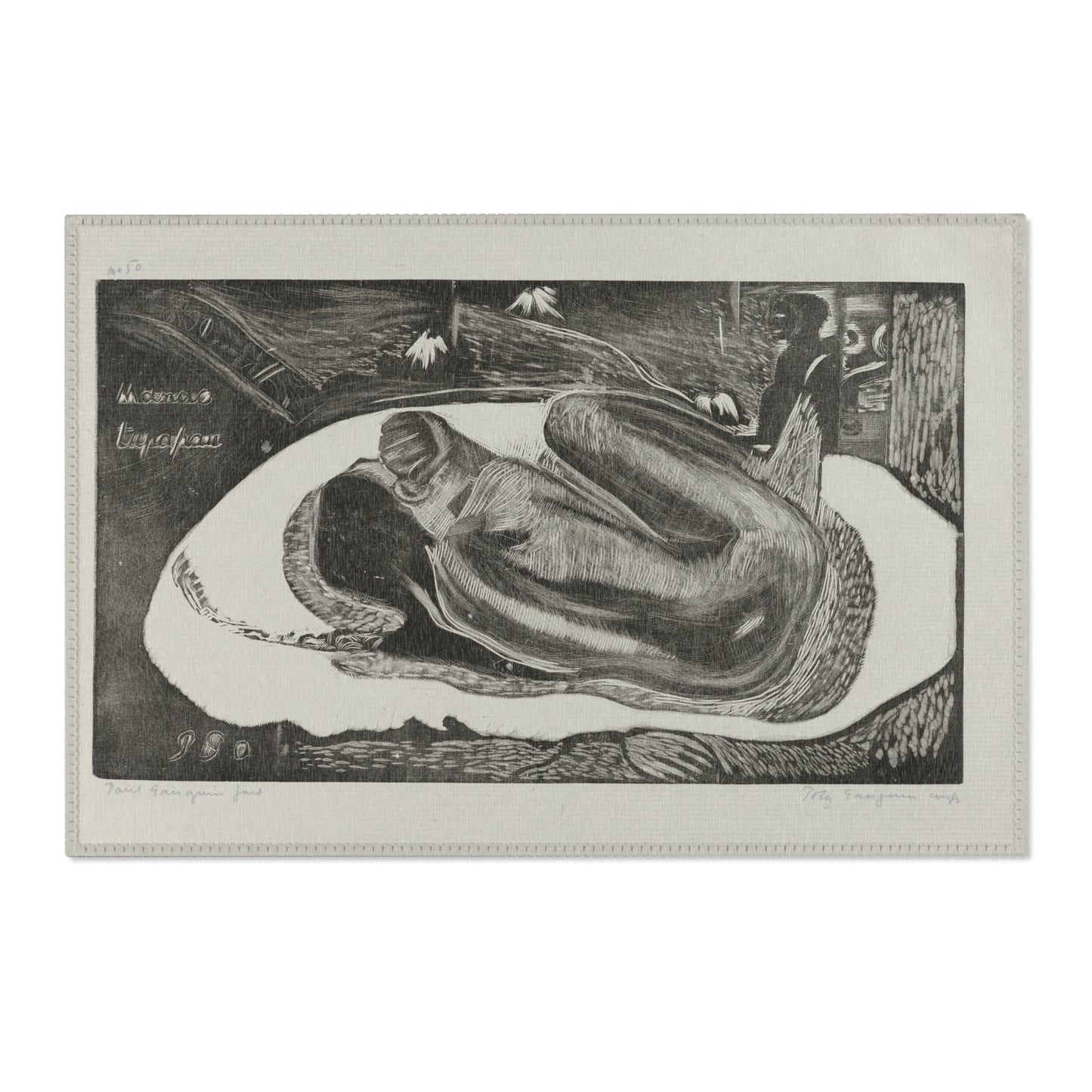 Paul Gauguin - Manao tupapau (She Thinks of the Ghost or The Ghost Thinks of Her), from the Noa Noa Suite | Area Rug