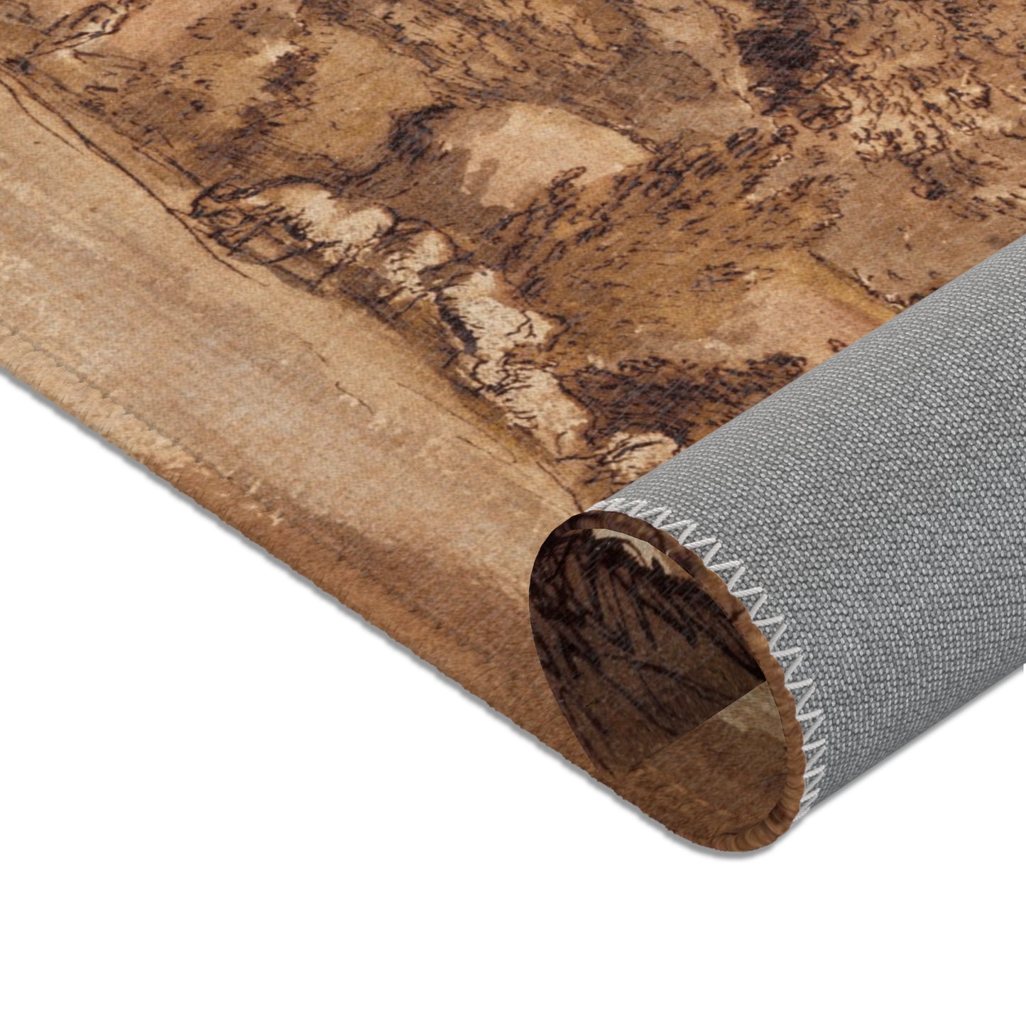 Claude Lorrain - A Rocky Hillside | Area Rug