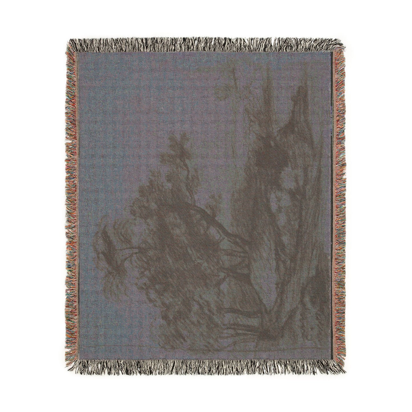 John Constable - River Bank with Trees (recto); Herd of Cattle Beneath Trees, with Inset Sketch of Landscape (verso) | Woven Tapestry Blanket