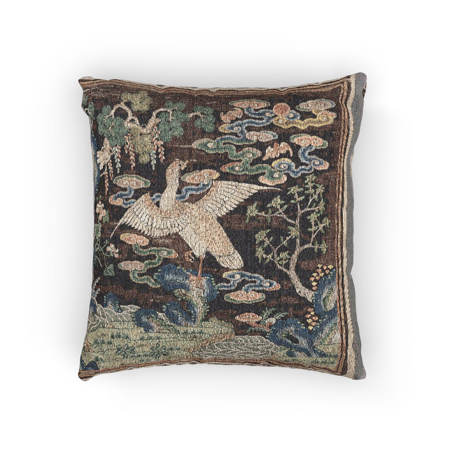 147_rank-badge-with-wild-goose | Woven Pillow