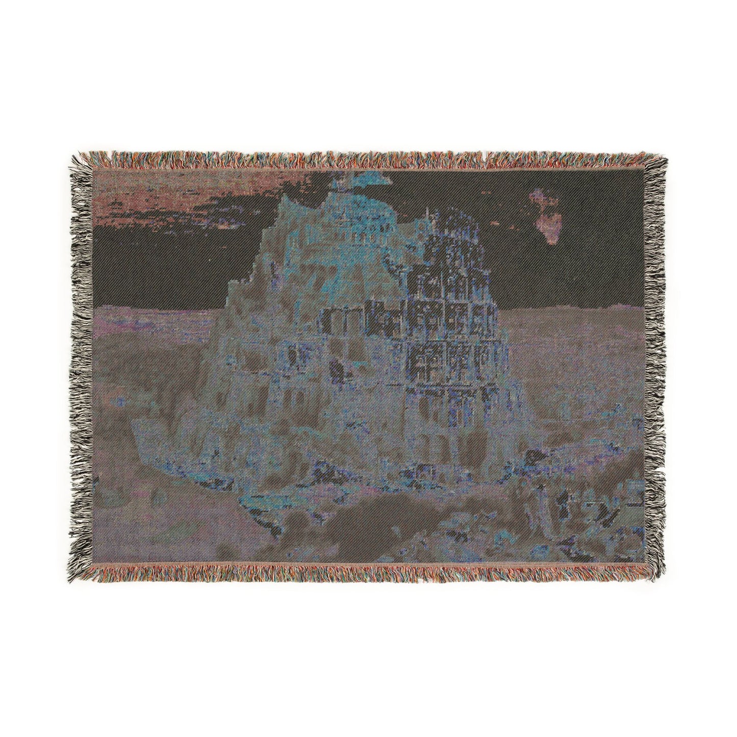 Pieter Bruegel the Elder - The Tower of Babel (Vienna) - Google Art Project - edited | Woven Tapestry Blanket