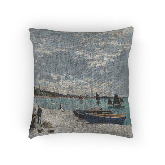 The Beach at Sainte-Adresse — Monet Pillow