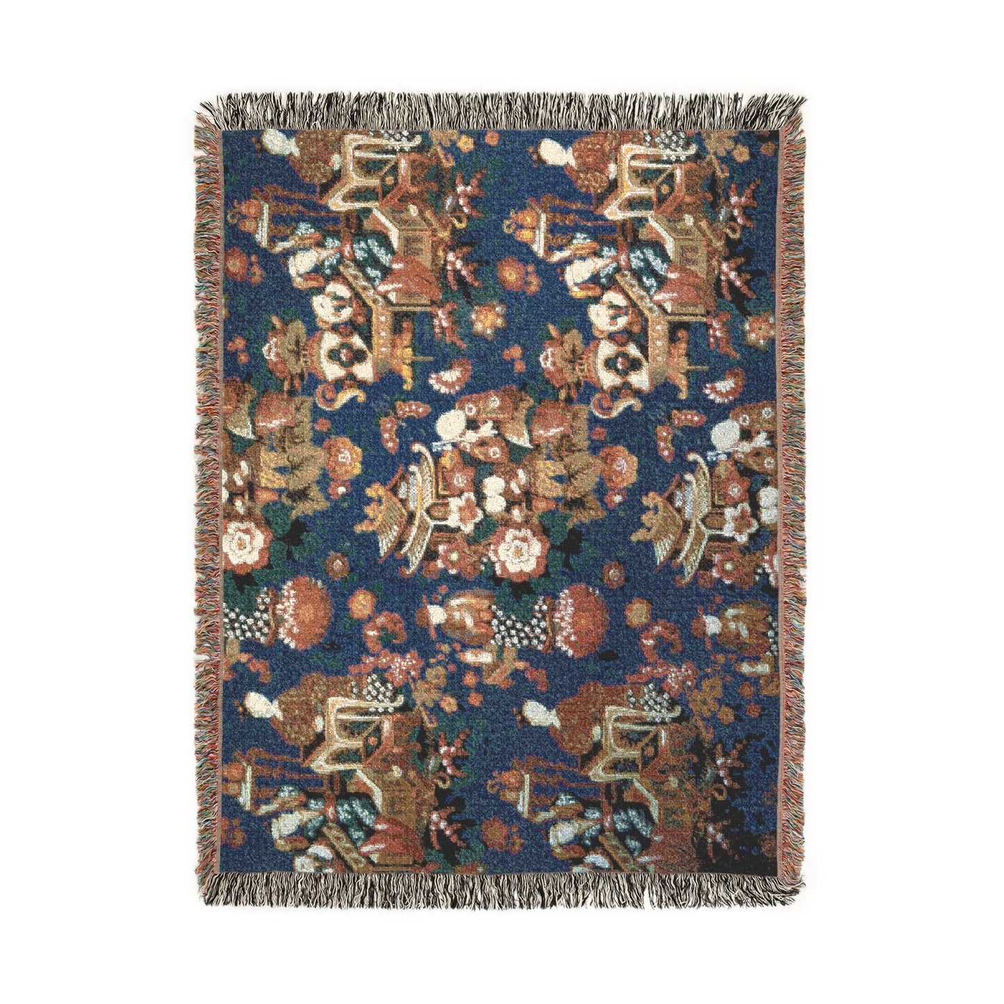 002_a-chinese-tea-party-furnishing-fabric | Woven Tapestry Blanket