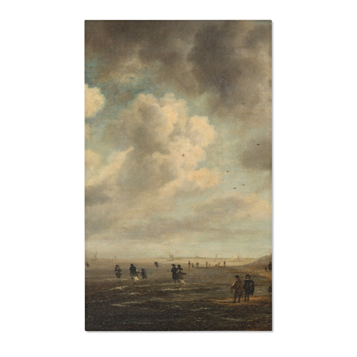 Naar Jacob van Ruisdael - Beach View - 154 - Mauritshuis | Area Rug