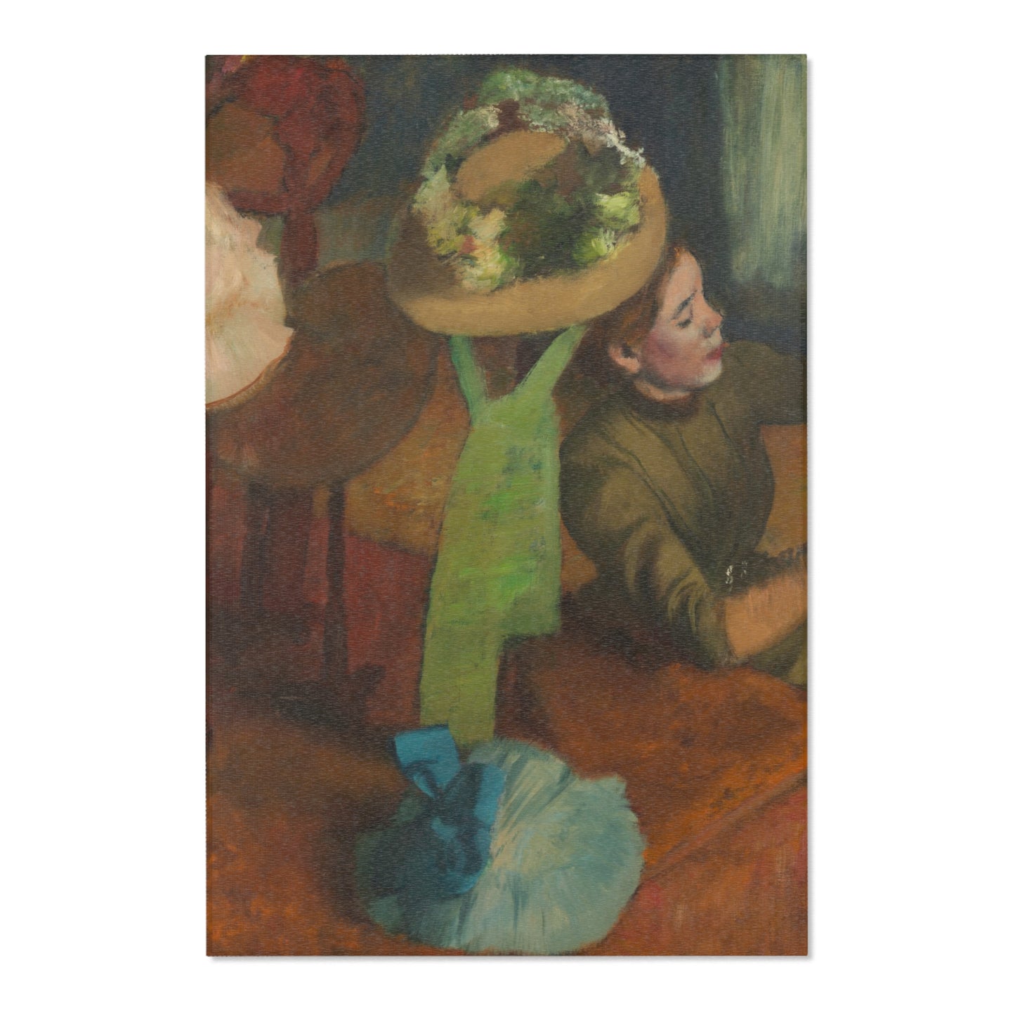 Hilaire Germain Edgar Degas - The Millinery Shop | Area Rug