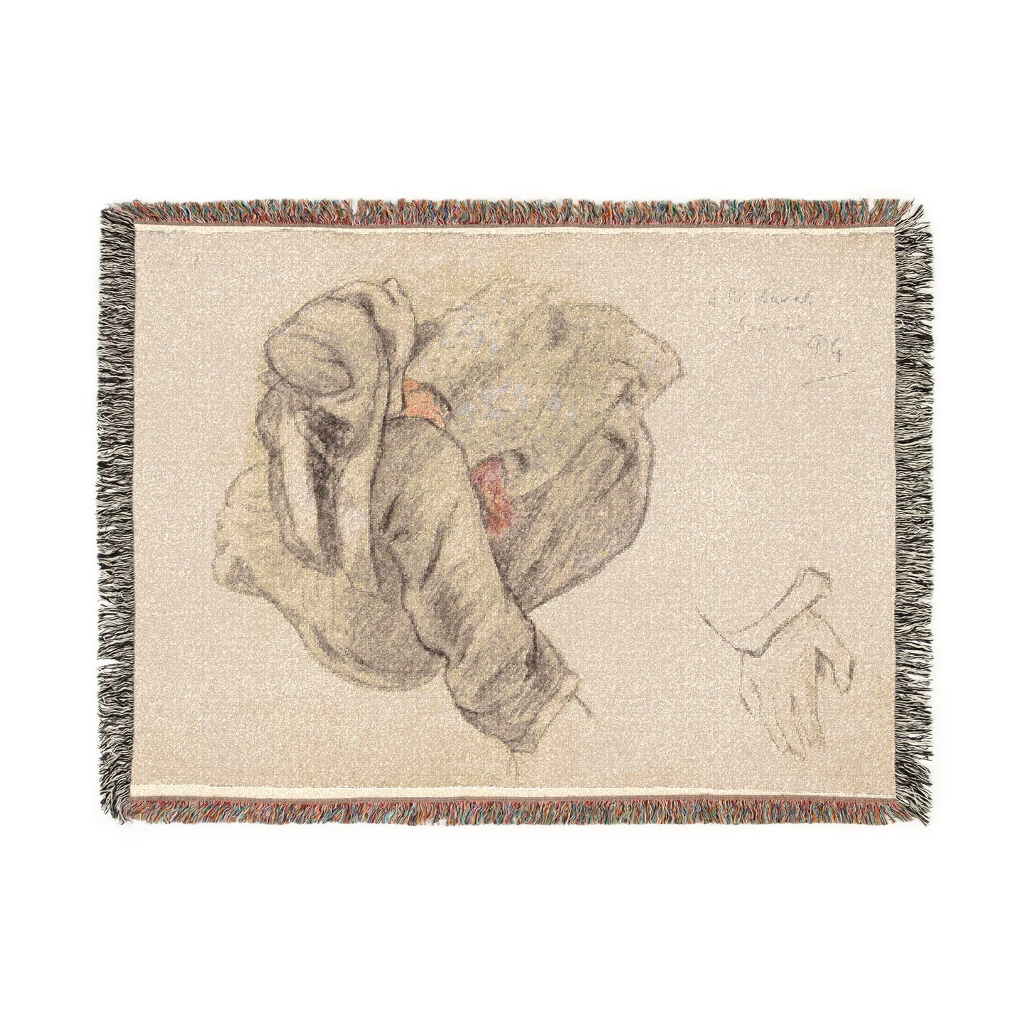 Paul Gauguin - Seated Breton Woman | Woven Tapestry Blanket