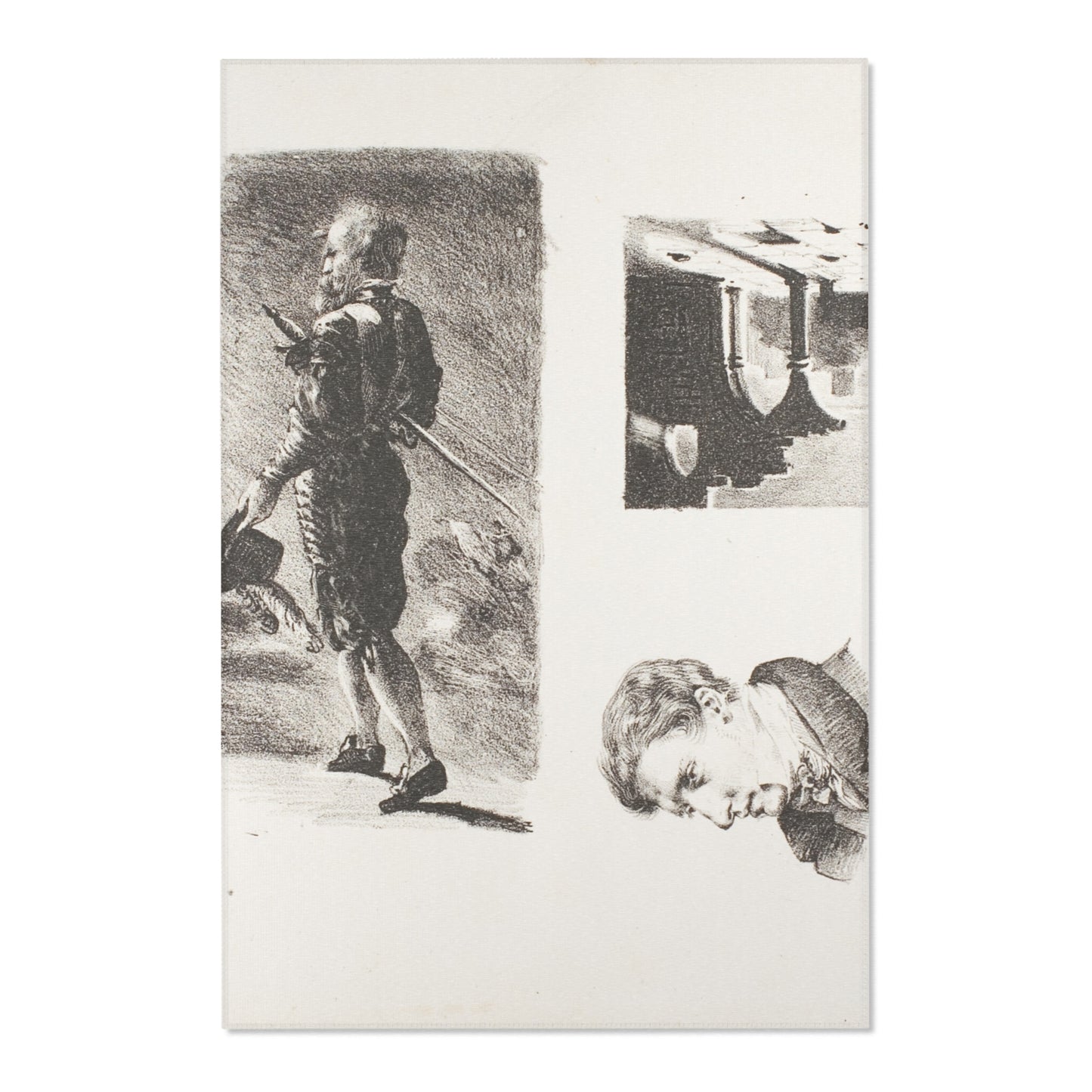 Eugène Delacroix - Sheet of Sketches | Area Rug
