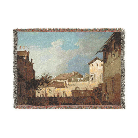 The Terrace (follower of Canaletto) Tapestry Blanket