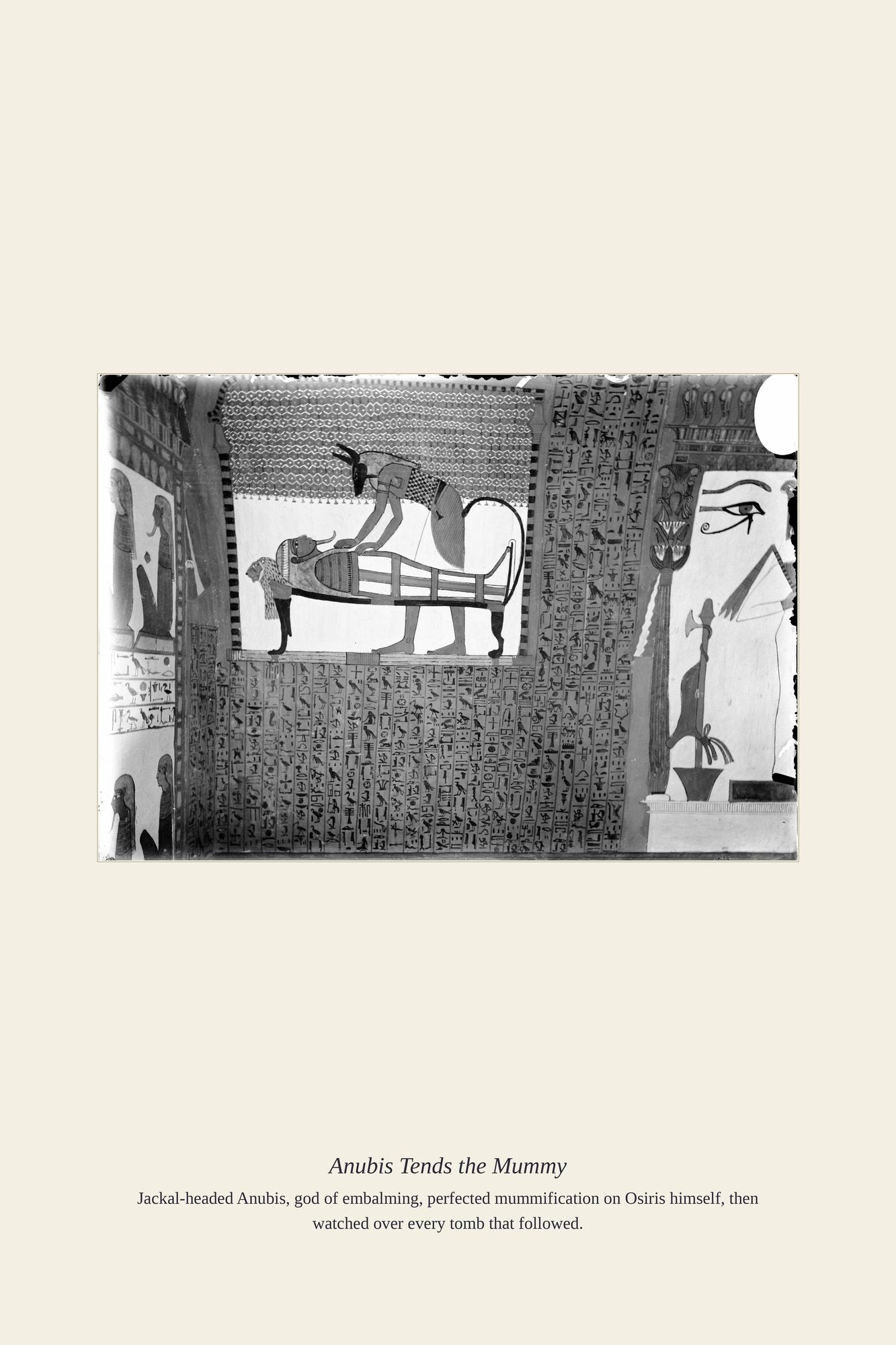 Anubis Tends the Mummy — antique art print
