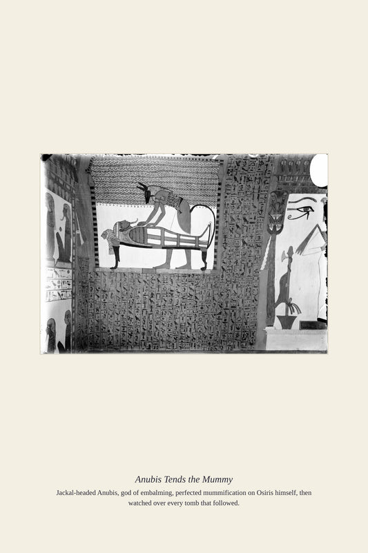 Anubis Tends the Mummy — antique art print