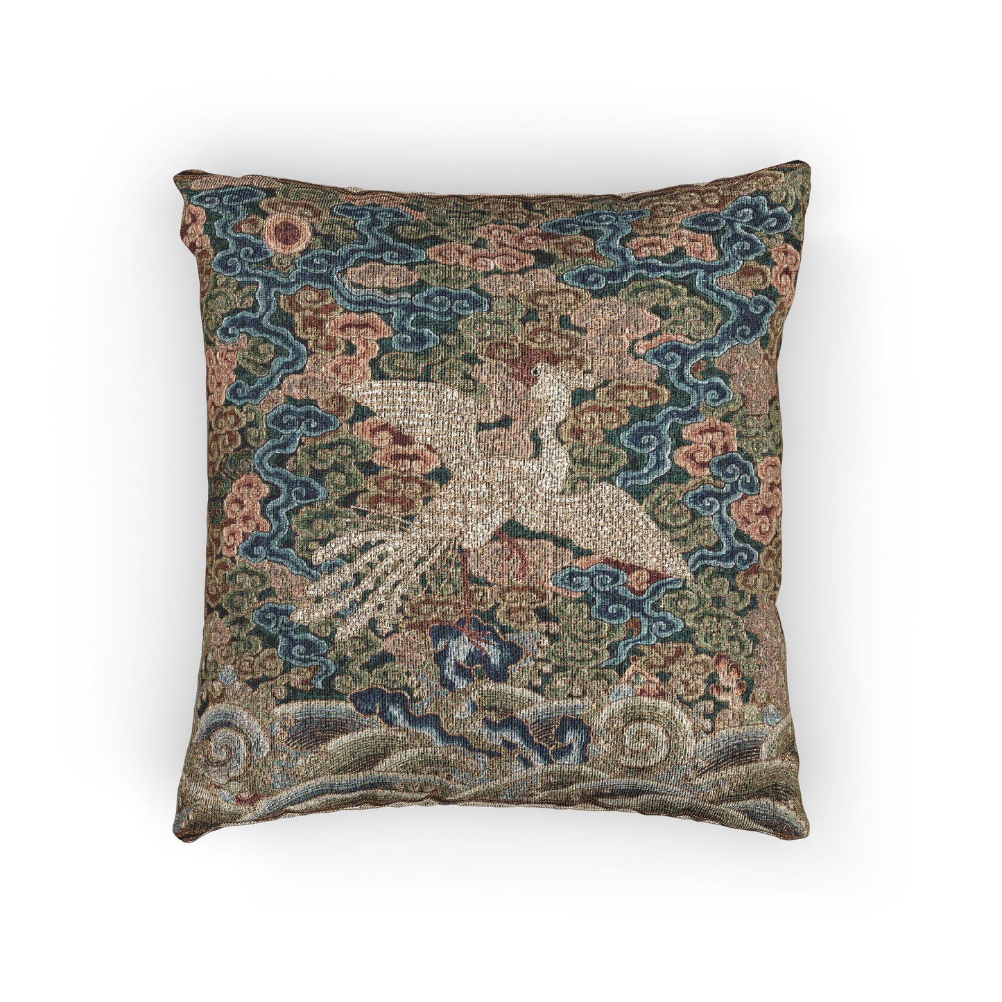 148_rank-badge-with-silver-pheasant | Woven Pillow